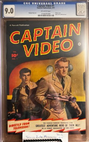 Captain Video #1 9.0 CGC KEY:  1st adaptation of a live video character! Golden