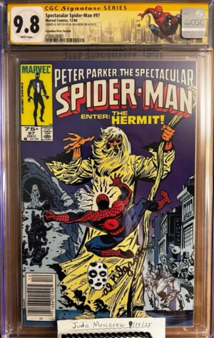 Spectacular Spider-Man #97 Canadian 9.8 CGC SS Signed/Sketched by Al Milgrom!!!
