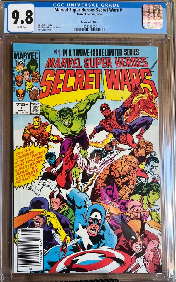 Marvel Super Heroes Secret Wars #1 9.8 CGC NEWSSTAND! KEY: 1st cameo app of the Beyonder