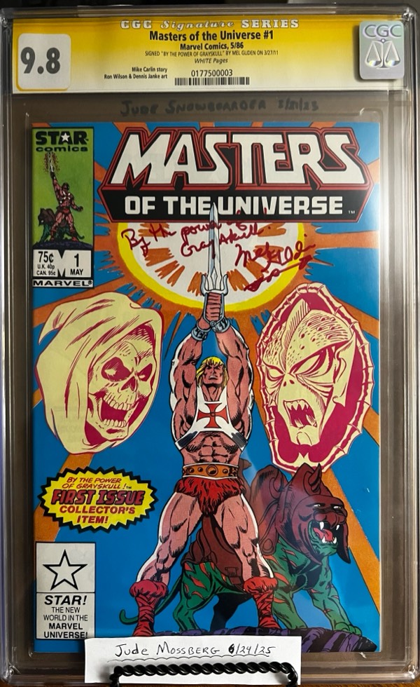 Masters of the Universe #1 9.8 CGC SS Signed by Mel Gliden! KEY: Premiere issue from Marvel 1986!