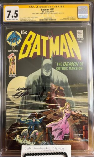 Batman #227 7.5 CGC SS Signed by Neal Adams & Mike Fredrich!