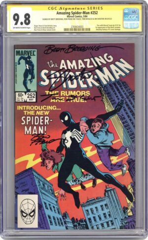 Amazing Spider-Man #252 9.8 CGC SS 4X Signed by Brett Breeding, Ron Frenz, Tom DeFalco & Jim Shooter!