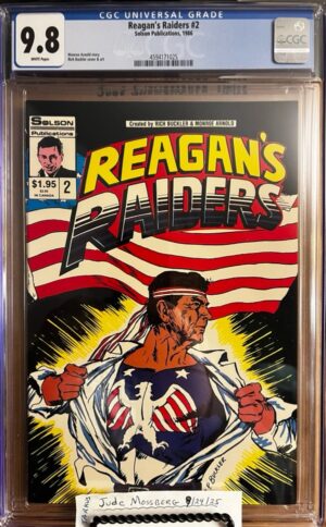 Reagan's Raiders #2 9.8 CGC KEY: Great Flag Cover