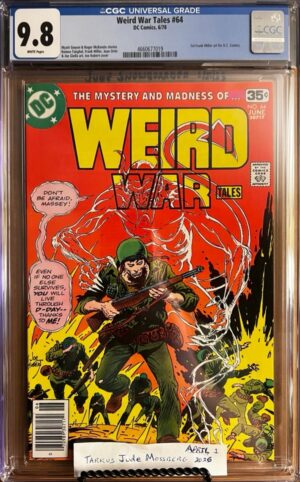 Weird War Tales #64 9.8 CGC KEY: 1st published artwork by Frank Miller at DC