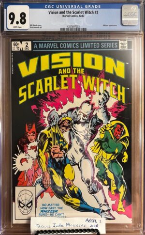 Vision and the Scarlet Witch #2 9.8 CGC KEY: Death of Whizzer