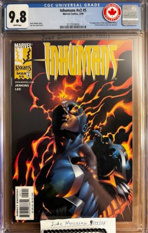 Inhumans #5 9.8 CGC (Vol 2) KEY: 1st app of the new Black Widow
