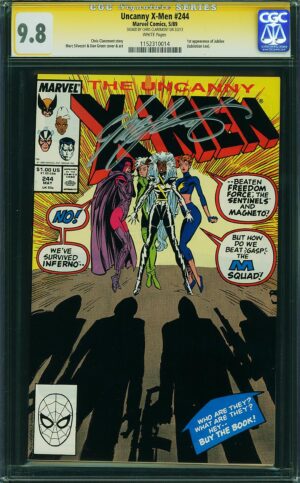 Uncanny X-Men #244 9.8 CGC SS Signed by Claremont! KEY: 1st app of Jubilee (Jubilation Lee)!