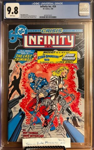 Infinity Inc. #24 9.8 CGC KEY: Early inside Todd McFarlane Art 1986 DC