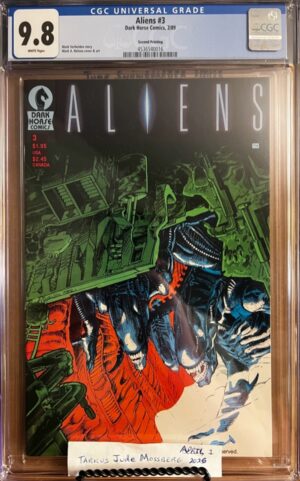 Aliens #3 (2nd print) 9.8 CGC KEY:
- Rare 2/89 Second Print!