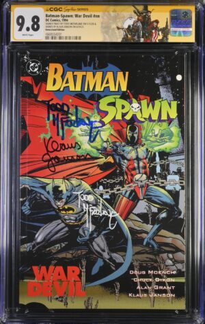 Batman/Spawn: War Devil #nn NEWSSTAND 9.8 CGC SS 3X DOUBLE signed by Todd McFarlane & Signed by Klaus Janson!