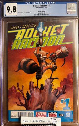 Rocket Raccoon #1 9.8 CGC KEY:2nd Print/Skottie Young cover