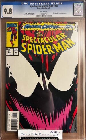 Spectacular Spider-Man #203 9.8 CGC KEY: "Maximum Carnage" part 13