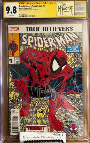 True Believers: Spider-Man #1 9.8 CGC SS SIgned by Todd McFarlane!