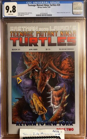 Teenage Mutant Ninja Turtles #20 9.8 CGC KEY: "Return to New York" part 2 of 3