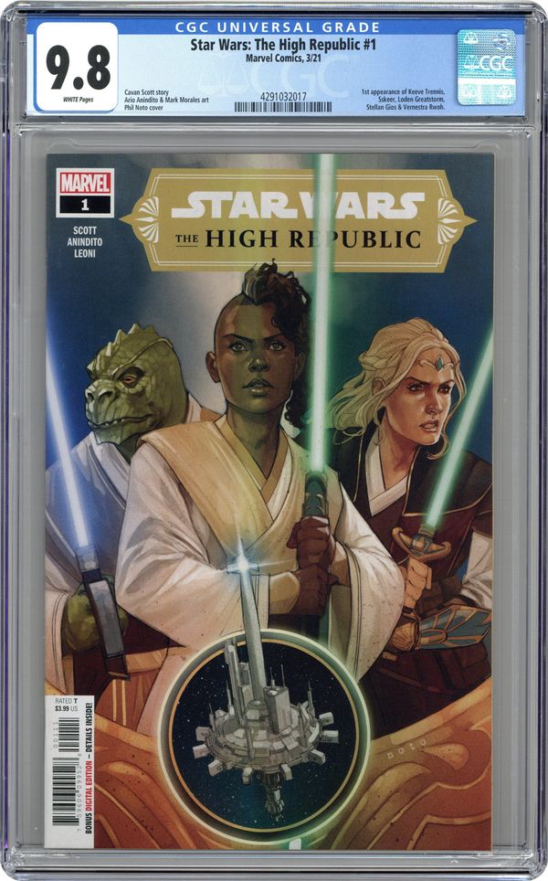 Star Wars: The High Republic #1 9.8 CGC KEY: 1st app of Keeve Trennis, a Jedi Padawan