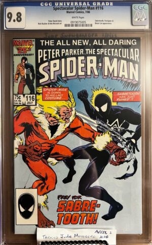 Spectacular Spider-Man #116 9.8 CGC KEY: 1st full app of the Foreigner