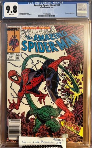 Amazing Spider-Man #318 NEWSSTAND 9.8 CGC KEY: Cover art by Todd McFarlane