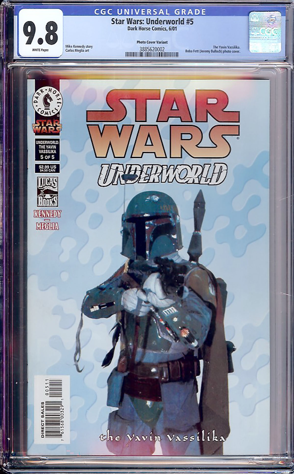 Star Wars: Underworld #5 9.8 CGC KEY: Mandalorian/Boba Fett (Jeremy Bulloch) photo cover