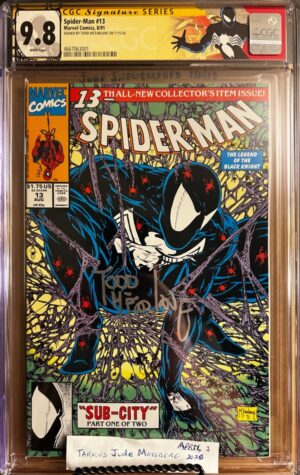 Spider-Man #13 9.8 CGC SS Signed by Todd Mcfarlane! KEY: Iconic Cover art by Todd McFarlane