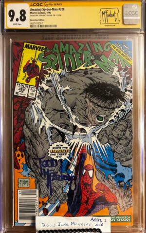 Amazing Spider-Man #328 NEWSSTAND 9.8 CGC SS Signed by Todd McFarlane!