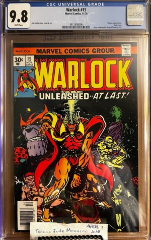 Warlock #15 9.8 CGC KEY: 1st cover app of Gamora