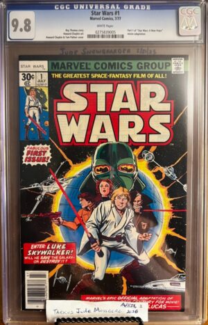 Star Wars #1 9.8 CGC KEY: 1st app of Darth Vader, Luke Skywalker, Princess Leia & C-3PO and R2-D