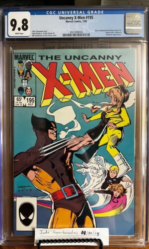 Uncanny X-Men #195 9.8 CGC KEY: Iconic Wolverine/Power Pack cover.