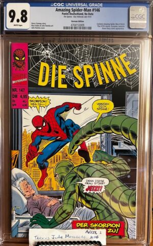 Amazing Spider-Man #146 9.8 CGC KEY:
German Edition "Die Spinne: Das fehlende Jahr #147"