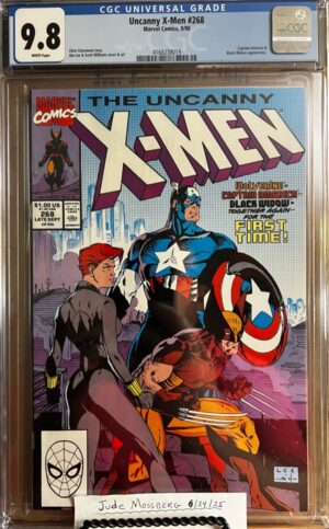 Uncanny X-Men #268 9.8 CGC KEY: Iconic cover art by Jim Lee