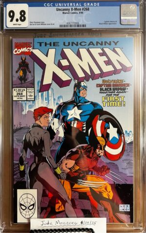 Uncanny X-Men #268 9.8 CGC KEY: Iconic cover art by Jim Lee