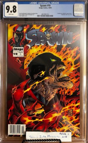 Spawn #19 NEWSSTAND 9.8 CGC KEY: Houdini the Magician app.