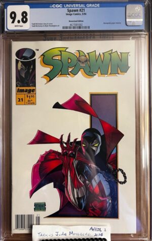 Spawn #21 NEWSSTAND 9.8 CGC KEY: Todd McFarlane Cover & Story