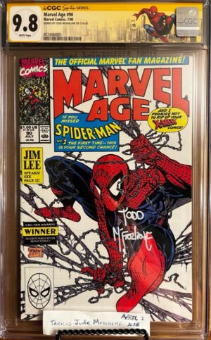 Marvel Age #90 9.8 CGC SS Signed by Todd McFarlane! KEY: Spidey by Todd McFarlane!