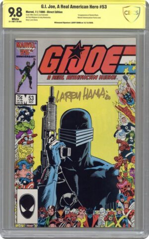 G.I. Joe: A Real American Hero #53 9.8 CBCS SS Signed by Larry Hama! KEY: Marvel's 25th Anniversary Specialty border