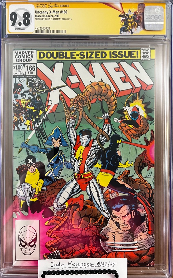Uncanny X-Men #166 9.8 CGC SS Signed by Chris Claremont! KEY: 1st app of Lockheed