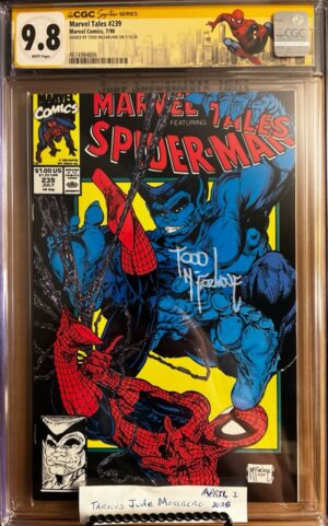 Marvel Tales #239 9.8 CGC SS Signed by Todd McFarlane! KEY: Final Todd McFarlane cover on Marvel Tales