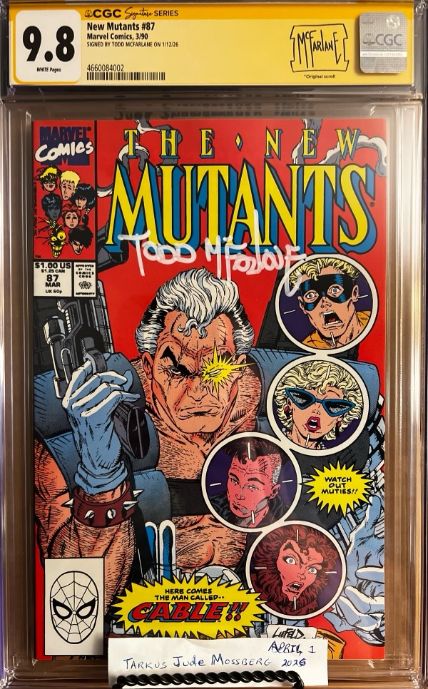 New Mutants #87 9.8 CGC SS Signed by Todd McFarlane! KEY: 1st full app of Cable