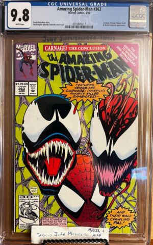 Amazing Spider-Man #363 9.8 CGC KEY: 3rd app of Carnage