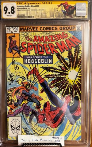 Amazing Spider-Man #239 9.8 CGC SS Signed & DOUBLE Sketches by John Romita Jr.!