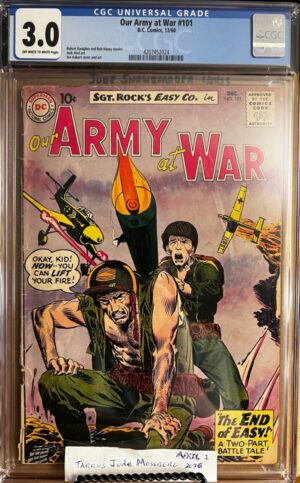 Our Army At War #101 3.0 CGC KEY: 1st app of Buster