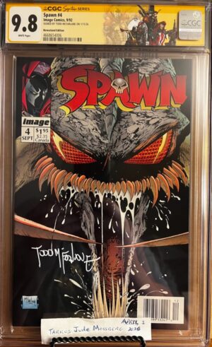 Spawn #4 Newsstand 9.8 CGC SS Signed by Todd McFarlane! Key: 1st cover app of the Violator