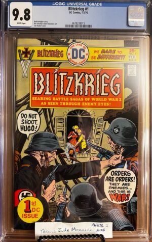 BLITZKRIEG #1 9.8 CGC KEY: Joe Kubert cover