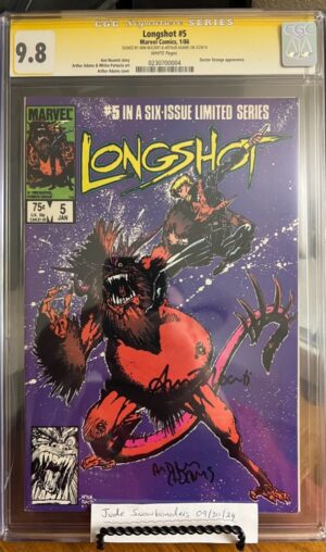 Longshot #5 9.8 CGC SS Signed by Ann Nocenti & Arthur Adams! KEY: Doctor Strange app