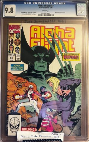 ALPHA FLIGHT #87 9.8 CGC KEY: Jim Lee Wolverine Cover!