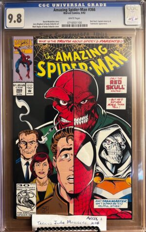 Amazing Spider-Man #366 9.8 CGC KEY: Red Skull, Viper, Captain America & Taskmaster app.