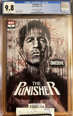 Punisher #3 9.8 CGC KEY: Marvel Television Edition with Photo of Jon Bernthal (Vol 15)