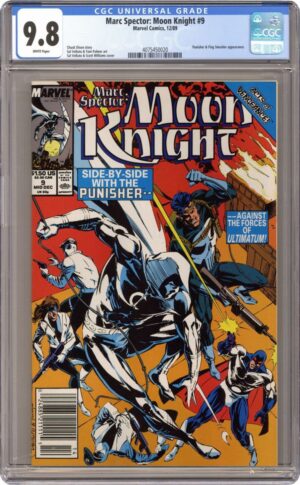 Marc Spector: Moon Knight #9 NEWSSTAND 9.8 CGC KEY: Punisher & Flag Smasher app