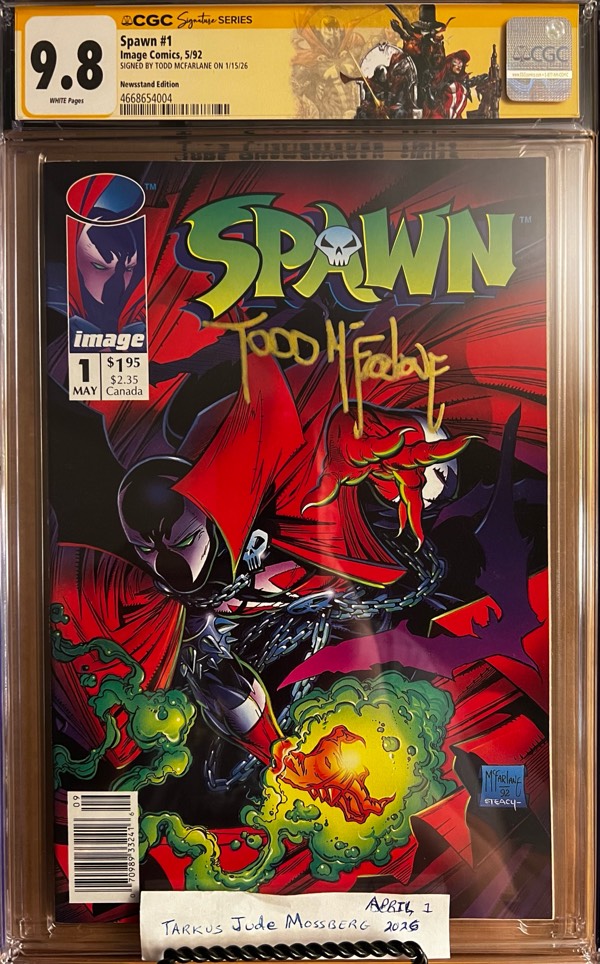 Spawn #1 9.8 NEWSSTAND CGC SS Signed by Todd McFarlane!