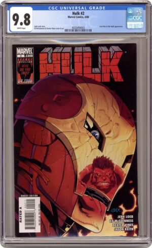 Hulk #2 9.8 CGC KEY:
- 1st app of the Red Hulk