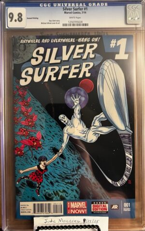 Silver Surfer #1 9.8 CGC 2nd print KEY: HTF/Rare 1st cameo app of the Never Queen, a cosmic entity that embodies all possibilities